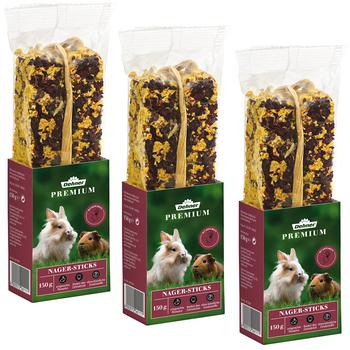 Dehner Premium Nager-Sticks, 3 x 150 g