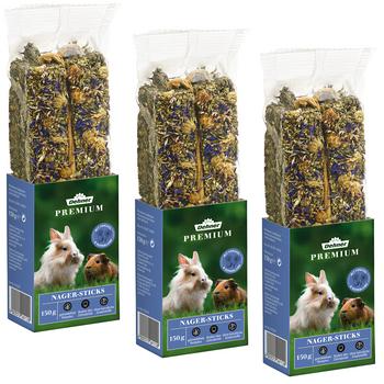 Dehner Premium Nager-Sticks getreidefrei, 3 x 150 g