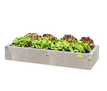Juwel Hochbeet Timber Grund-Set, ca. B130/H20/T60 cm, Grau - Kunststoff