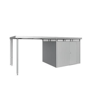 Biohort Seitendach für Gerätehaus HighLine H3, Silber - Metall / Aluminium