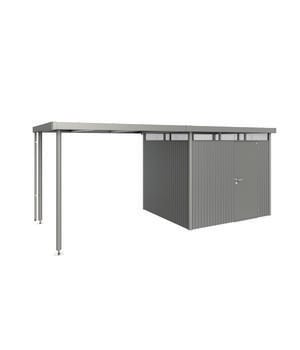 Biohort Seitendach für Gerätehaus HighLine H3, Quarzgrau - Metall / Aluminium