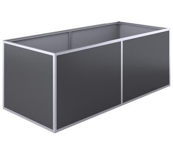 KGT Aluminium-Hochbeet, 91er, Silber / Dunkelgrau - Aluminium