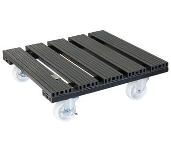 Wagner WPC-Pflanzenroller, anthrazit, ca. B38/H11/T38 cm, Dunkelgrau - WPC