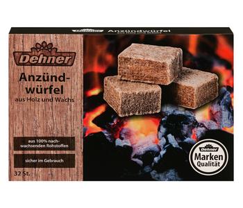Dehner Anzündwürfel, Holz, 32 Stk., Braun - Holz / Wachs