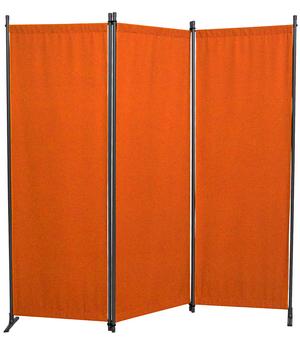 Angerer Paravent, 3-teilig, Swingtex, ca. B165/T165 cm, Hellrot - Stahl, Polyacryl