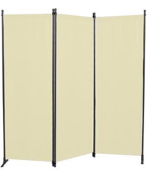 Angerer Paravent, 3-teilig, Swingtex, ca. B165/T165 cm, Beige - Polyacryl / Stahl