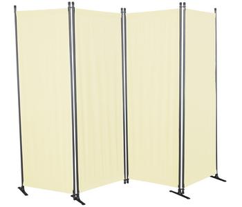 Angerer Paravent Swingtex, 4-teilig, Beige - Stahl / Polyacryl