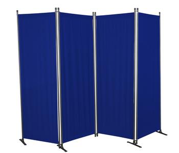 Angerer Paravent Swingtex, 4-teilig, Blau - Stahl, Polyacryl