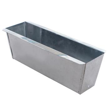 Dio Metall-Pflanzkasten verzinkt für Palettenholz-Möbel, rechteckig, silber, ca. B35,5/H12/T12,5 cm - Metall