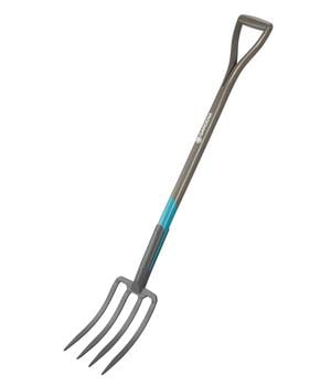 GARDENA Spatengabel NatureLine, Grau - Holz / Stahl