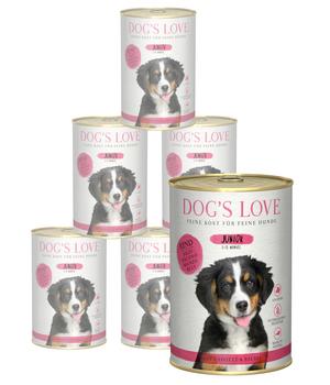 DOG'S LOVE Nassfutter für Hunde Junior, 6 x 400 g