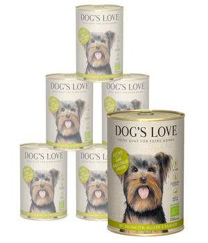 DOG'S LOVE Nassfutter für Hunde Bio, 6 x 400 g