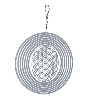 NATURE'S MELODY Windspiel Cosmo Blume des Lebens, Ø 20 x 29,3 cm, silber