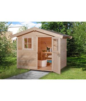 Weka Gartenhaus 123 Gr. 1, ca. B306/H242/T239 cm, Beige - Fichtenholz