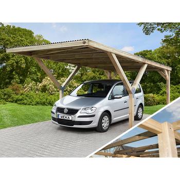 Weka Y-Einzelcarport 612 ohne Dacheindeckung, ca. B306/H250/T606 cm