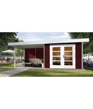 Weka Designhaus 126 B+ Gr. 1, ca. B645/H247/T316 cm, Rot - Massivholz