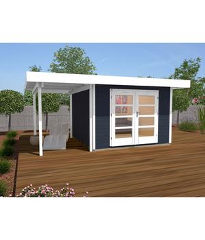 Weka Designhaus 126 A+ Gr. 1, ca. B500/H247/T316 cm, Dunkelgrau - Massivholz