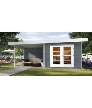 Weka Designhaus 126 B+ Gr. 2, ca. B645/H247/T377 cm, Hellgrau - Massivholz