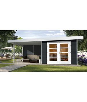 Weka Designhaus 126 B+ Gr. 2, ca. B645/H247/T377 cm, Dunkelgrau - Massivholz