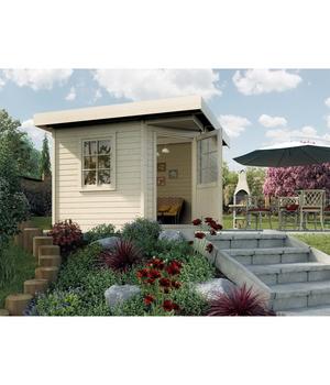 Weka Designhaus 213+ Gr. 1, ca. B278/H259/T278 cm, Natur - Massivholz