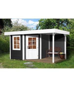 Weka Designhaus 213 A+ Gr. 2, ca. B500/H259/T339 cm, Dunkelgrau - Massivholz