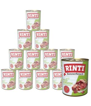 RINTI Kennerfleisch Nassfutter für Hunde, 12 x 800 g