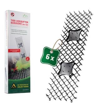 Gardigo Tier-Barrierestreifen, ca. B47/T15 cm, 6er-Set, Schwarz - Kunststoff