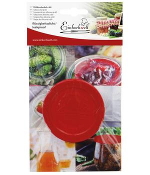4 x Einkochwelt WECK Silikondeckel, Rot - Silikon - Mindestbestellmenge: 4 Stk.