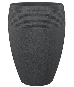 Scheurich Kunststoff-Topf Lineo High, rund, schwarz-granit