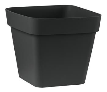Veca Kunststoff-Topf Cleo mit Rollen, quadratisch, anthrazit