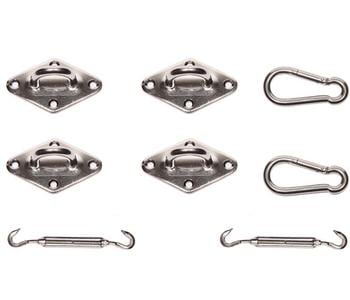 Siena Garden Befestigungs-Set Solino Quadrat, 8-teilig