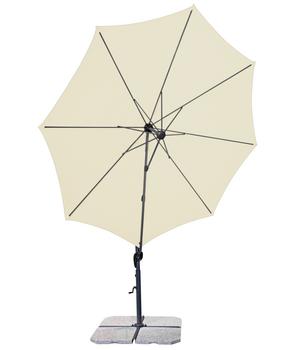 derby Pendelschirm Ravenna Smart, rund, ca. Ø300 cm, Creme - Aluminium / Stahl Polyester