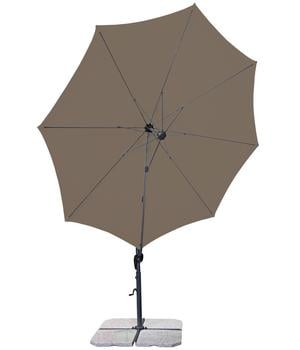 derby Pendelschirm Ravenna Smart, rund, ca. Ø300 cm, Taupe - Aluminium / Stahl Polyester