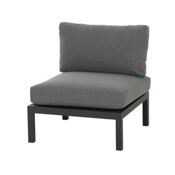 Siena Garden Modul Mitte Alvida, 75 x 71 74 cm, anthrazit, Grau, Schwarz - Aluminium, Polyester