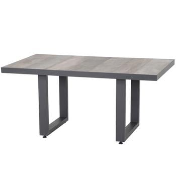 Siena Garden Loungetisch Corido, ca. B140/H65/T85 cm, Dunkelgrau - Aluminium / Keramik