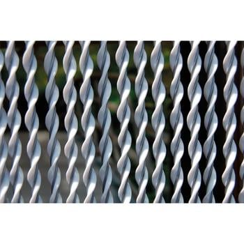 La Tenda Türvorhang Riva 2, weiß/grau, Weiß, Grau - Aluminium, PVC