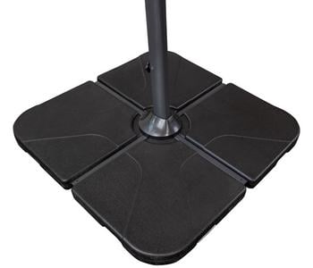 doppler Beschwerplatten für Schirme, 4er-Set, Dunkelgrau - Kunststoff