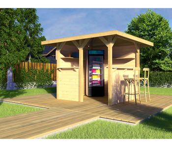 Weka Gartenlaube 657 Gr. 2, ca. B349/H230/T360 cm, Natur - Holz