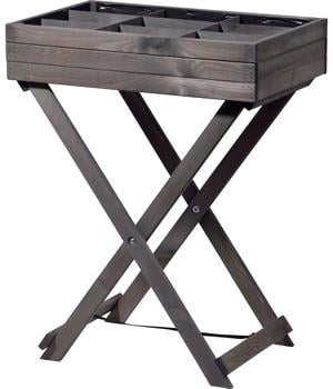 dobar Holz-Kräutertisch klappbar, ca. B58/H75/T38 cm