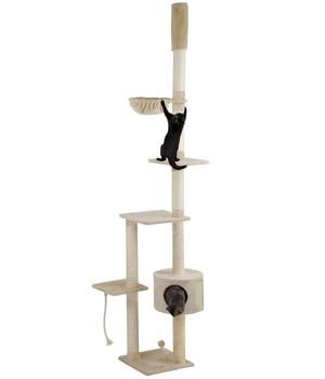 Silvio Design Kletterbaum Lucy, Beige - Plüsch / Polyester Sisal Flachpressplatten