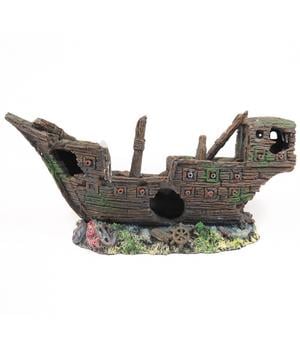 aquatlantis Aquariumdeko halbes Schiff