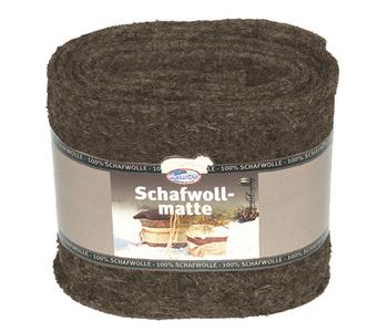 Videx Schafwoll-Wickelband, dunkelbraun, ca. B200/H12/T0,4 cm - Wolle