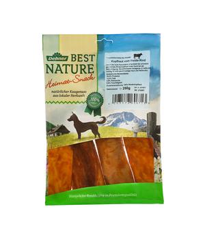 Dehner Best Nature Hundesnack Kopfhaut vom Weide-Rind
