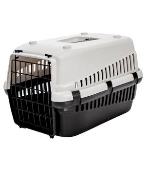 Dehner Lieblinge Transportbox für Hunde und Katzen, Schwarz - Polypropylen / Metall