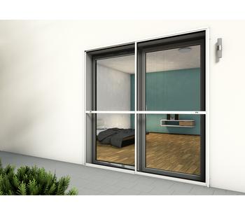 Hecht Doppel-Schiebetür Comfort, ca. B240/H240 cm, Dunkelbraun - Aluminium / Kunststoff