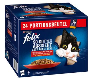 PURINA felix® Nassfutter für Katzen So gut wie es aussieht, 24 x 85 g
