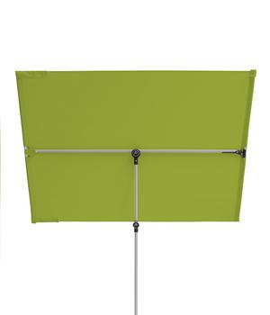 Doppler Active Balkonblende, ca. B180/T130 cm, Silber / Grün - Stahl Aluminium Polyester