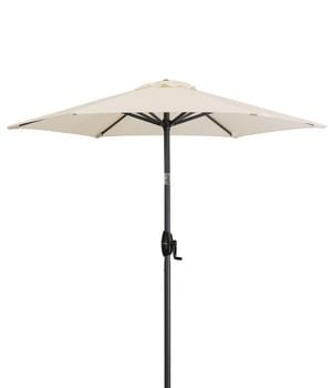 Doppler Kurbelschirm Basic Lift Neo, ca. Ø180 cm, Natur - Aluminium / Polyester