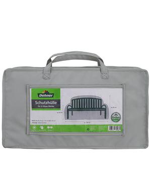 Dehner Abdeckhaube für 2-Sitzer Bank, grau, ca. B130/H85/T65 cm - Polyester