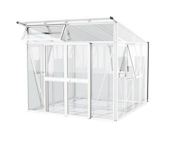 Viavita Gewächshaus Artemis 7800 ESG/HKP, ca. B267/H242/T295 cm, Weiß - Aluminium, Polycarbonat, Sicherheitsglas
